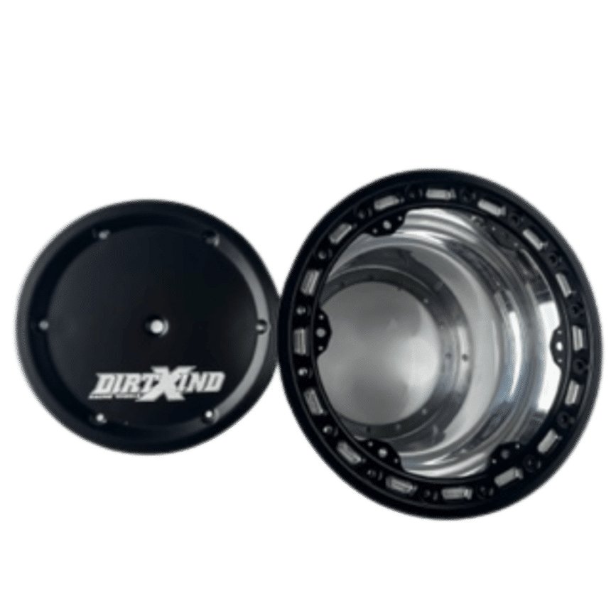 DXI POLISHED 10.5" OUTER BARREL  WHEEL HALF WITH ANODISED BEADLOCK RING AND COVER WITH ACC