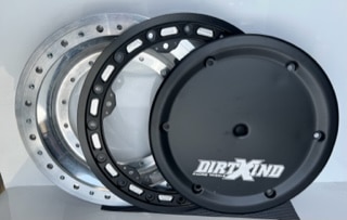 DXI POLISHED 2" OUTER BARREL  WHEEL HALF WITH ANODISED BEADLOCK RING AND COVER WITH ACC