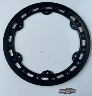 BEAD LOCK OUTER RING WITH MUD COVER TAGS AND SPRINGS ANODISED BLACK